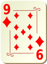 ornamental deck 9 of diamonds
