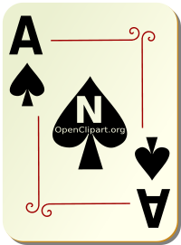 ornamental deck Ace of spades