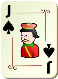 ornamental deck Jack of spades