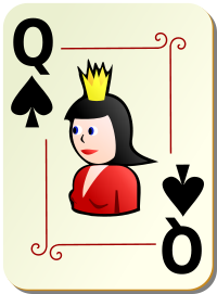 ornamental deck Queen of spades