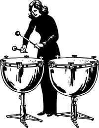 woman playing kettledrums