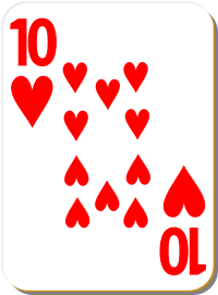 White deck 10 of hearts
