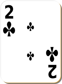 White deck 2 of clubs