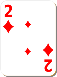 White deck 2 of diamonds