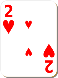 White deck 2 of hearts