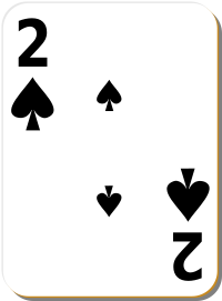 White deck 2 of spades
