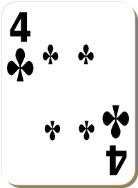 White deck 4 of clubs