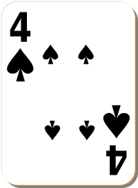 White deck 4 of spades