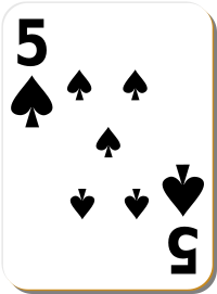 White deck 5 of spades