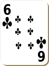 White deck 6 of clubs