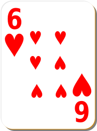 White deck 6 of hearts