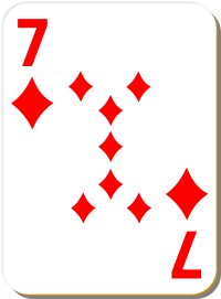 White deck 7 of diamonds