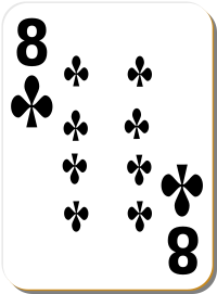 White deck 8 of clubs