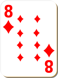 White deck 8 of diamonds