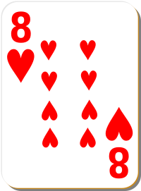 White deck 8 of hearts