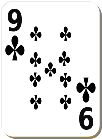 White deck 9 of clubs