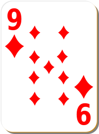 White deck 9 of diamonds