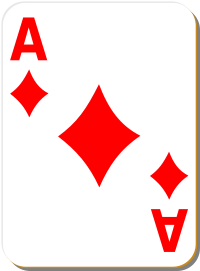 White deck Ace of diamonds