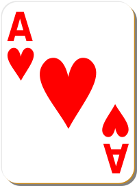 White deck Ace of hearts