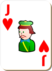 White deck Jack of hearts