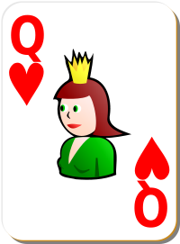 White deck Queen of hearts