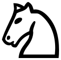 chess symbol knight white