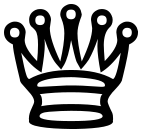 chess symbol queen white