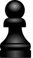 chess piece black pawn