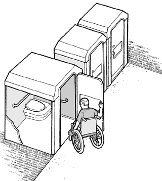 portable toilet accessible