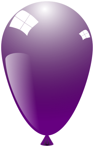 balloon shiny purple dark