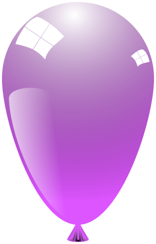 balloon shiny purple light