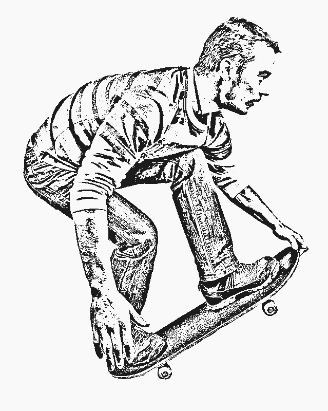 Skateboarder guy sketch
