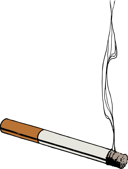 smoking cigarette