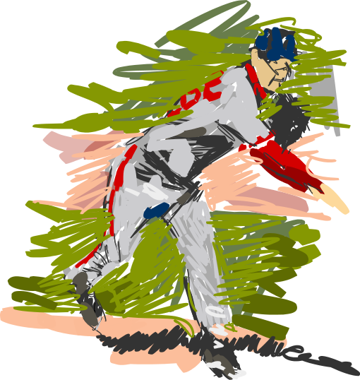 baseball pitcher sketch