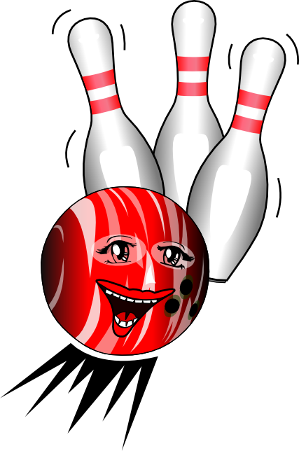 bowling ball pins happy