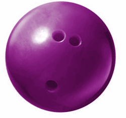 bowling ball purple 250