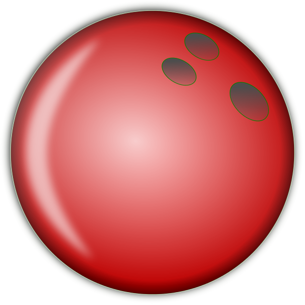 bowling ball large red