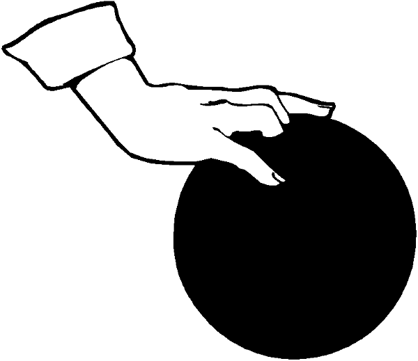 holding bowling ball