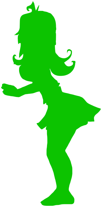 cheerleader silhouette green