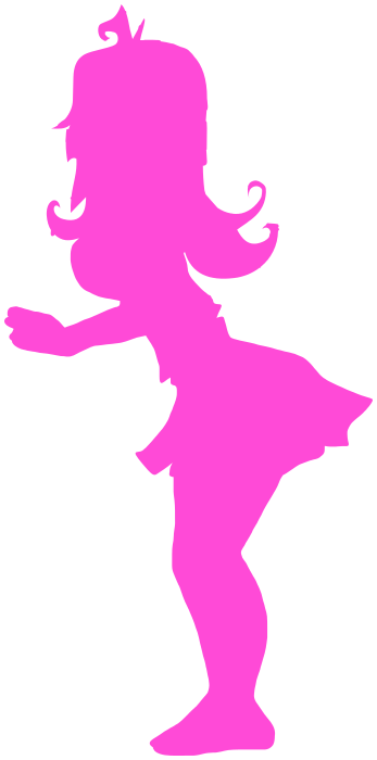 cheerleader silhouette pink