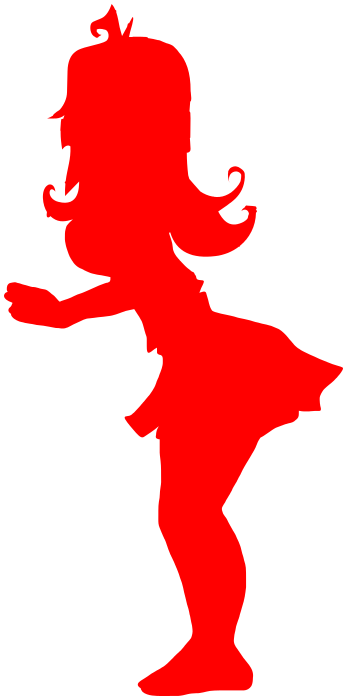 cheerleader silhouette red