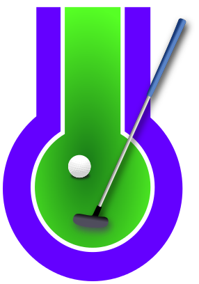 miniature golf symbol blue