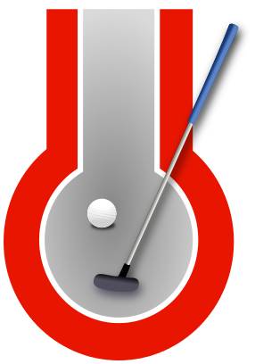 miniature golf symbol red