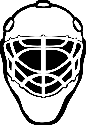 goalie mask simple bw