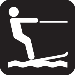 water ski icon dark