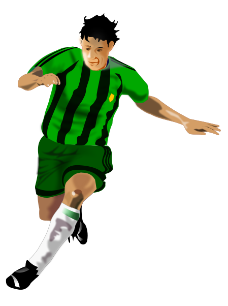 Soccer Player green black