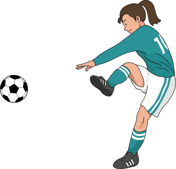 soccer girl kicking