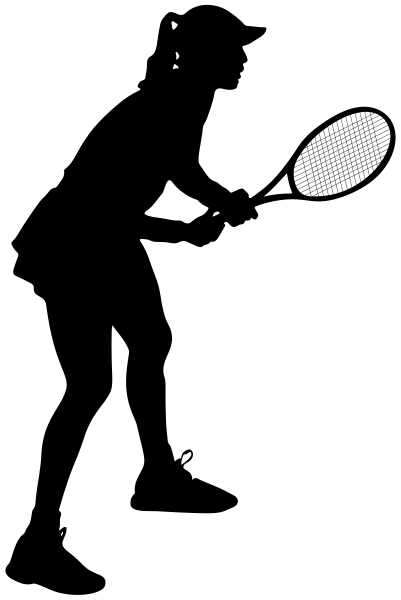 female tennis player silhouette