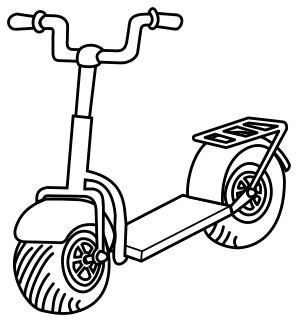 kick scooter lineart