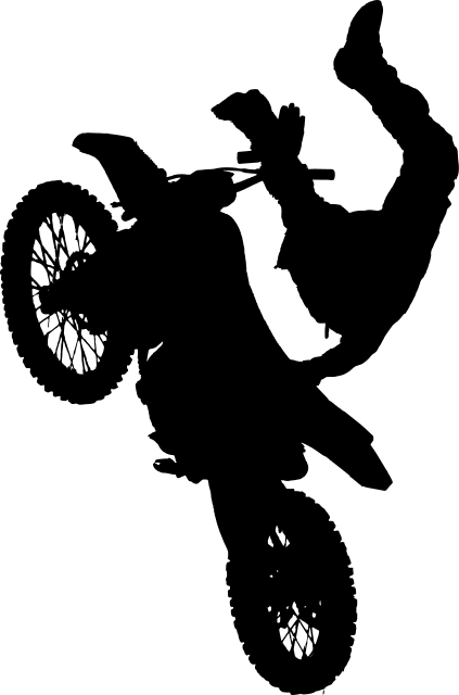 Motocross Stunt Silhouette